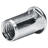 Blind rivet nuts and screws GO-NUT partial hexagon shank blind rivet nuts flat head stainless steel A4