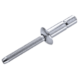 High-strength blind rivet GO-LOCK pan head with grooved aluminum mandrel