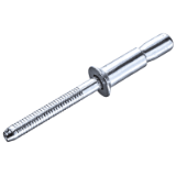 High-strength blind rivet GO-LOCK countersunk (100°) with grooved stainless steel mandrel
